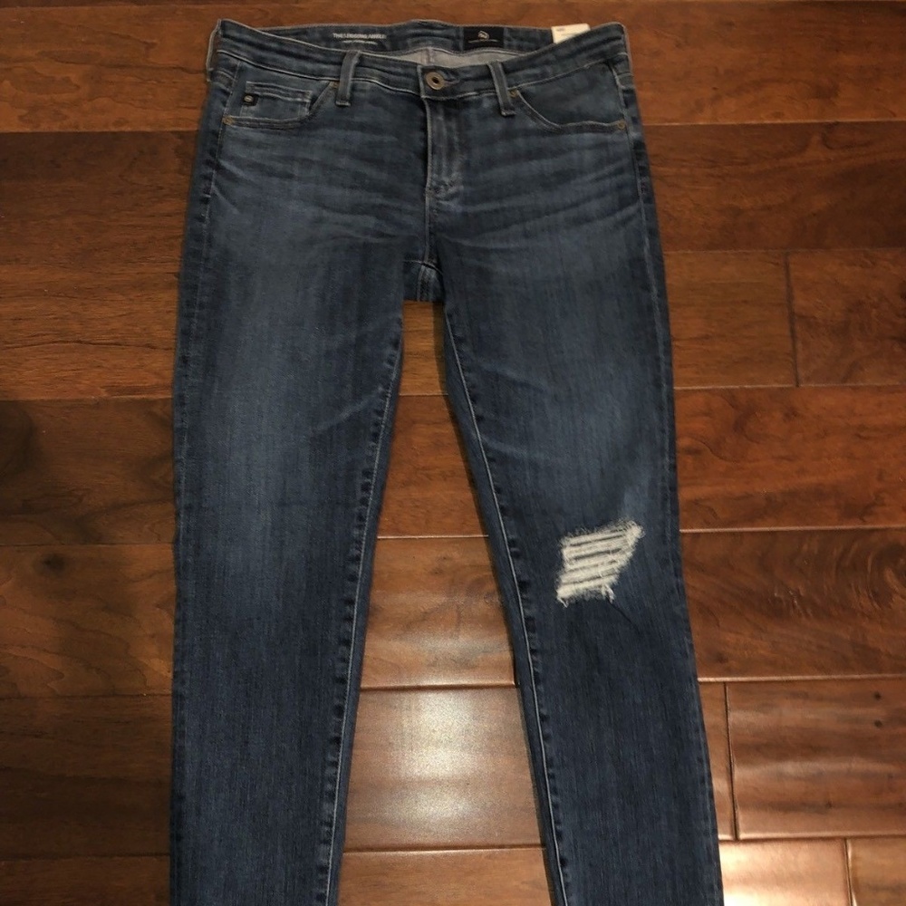 AG 'The Legging' Raw Hem Ankle Jeans Size 28